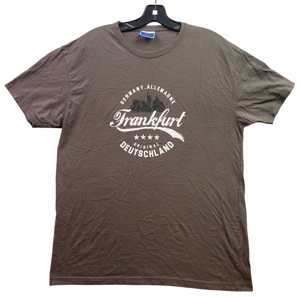 Frankfurt Germany Shirt Mens Large Script Spell Out Travel Vacation‎ Streetwear